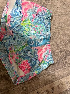 Lilly Pulitzer Girls' Tropical Floral One-Piece - Pink, Blue & Green